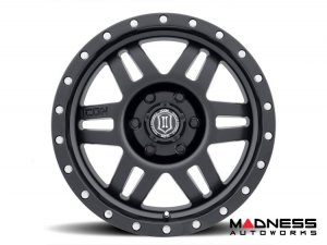 Ford Bronco Custom Wheels (1) - Six Speed - Satin Black - 17 X 8.5 / 6 x 5.5 / 25mm / 5.75" - Icon 